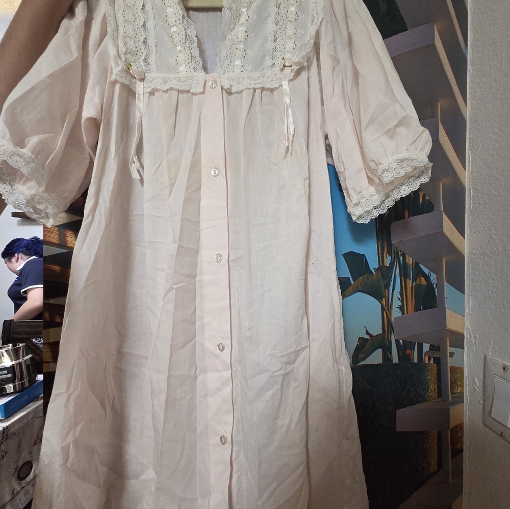 Christian Dior Lace Trim Nightgown - Picture 3 of 4